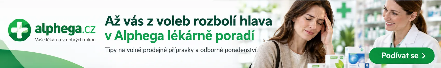 Alphega.cz – až vás z voleb rozbolí hlava, v Alphega lékárně poradí